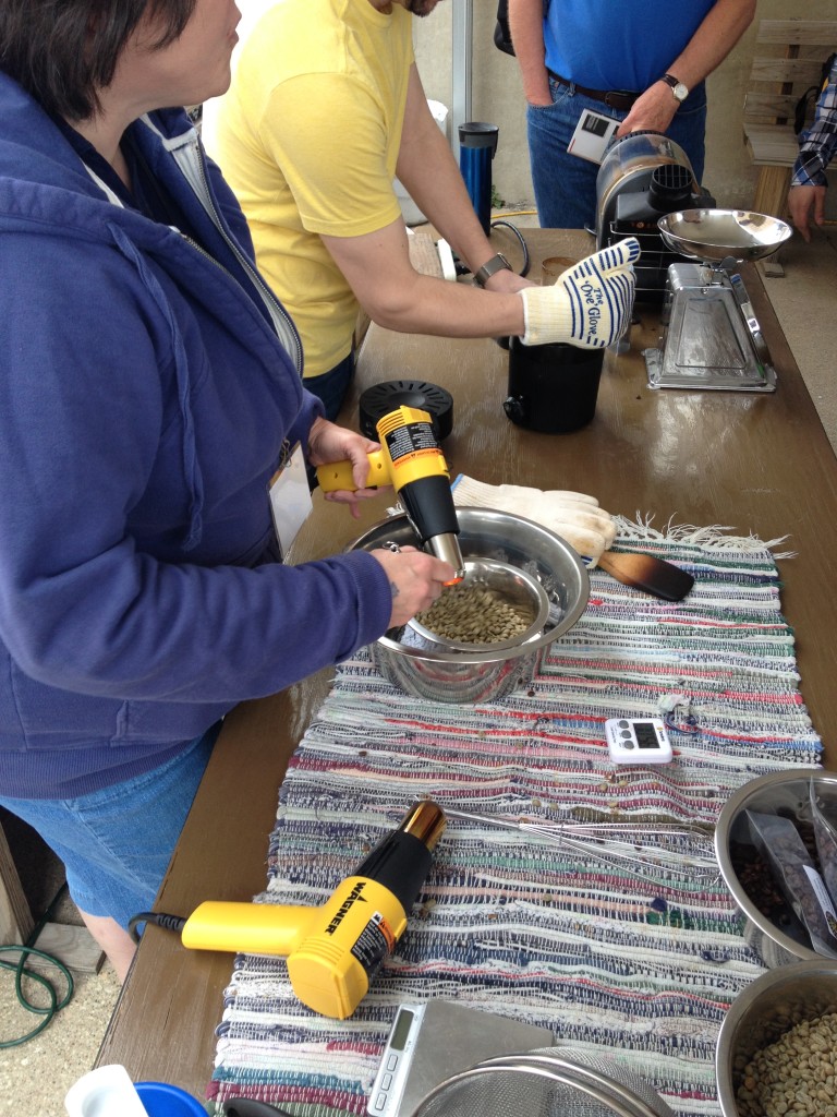 heat gun coffee roasting